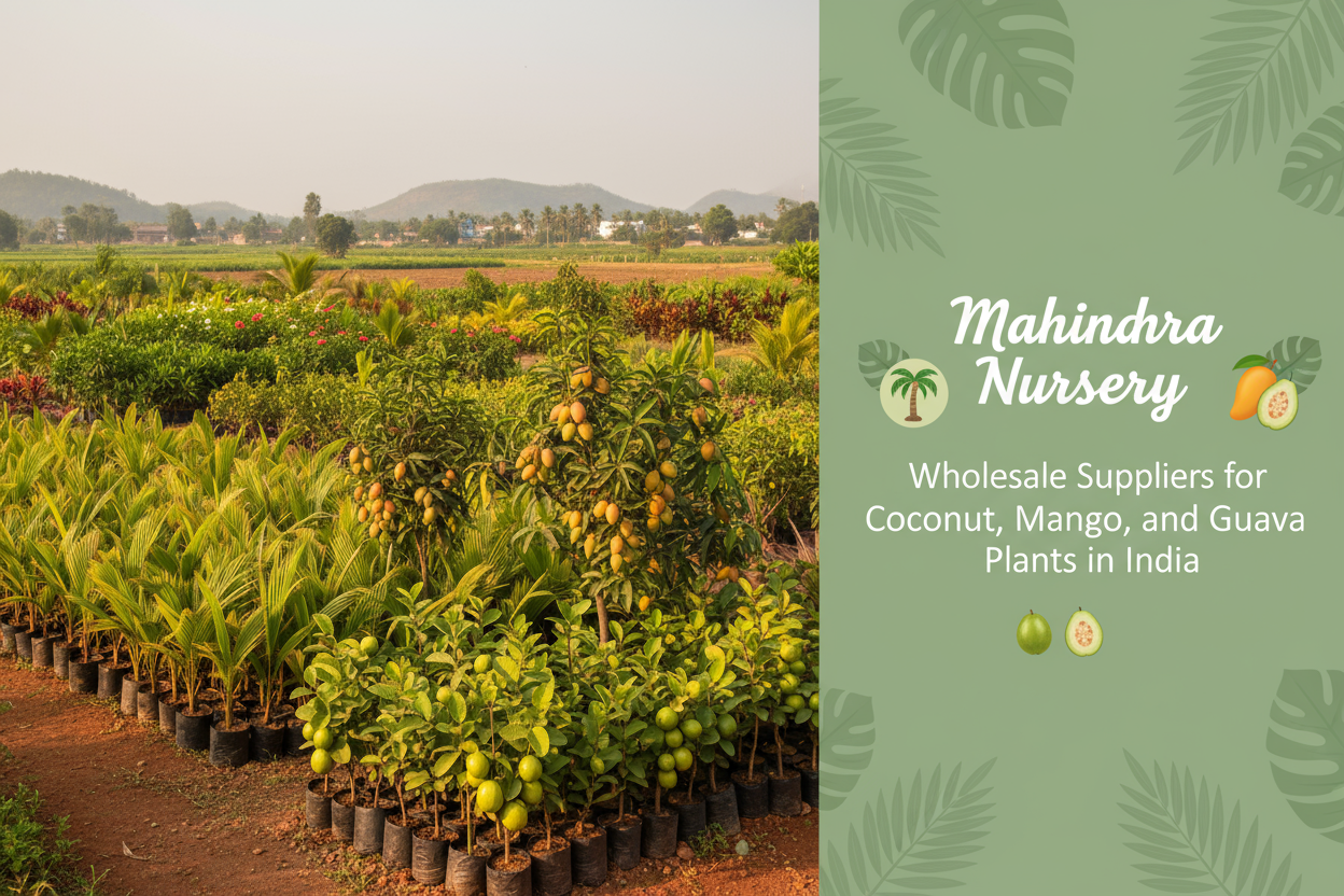 Wholesale Suppliers for Coconut, Mango, and Guava Plants in India