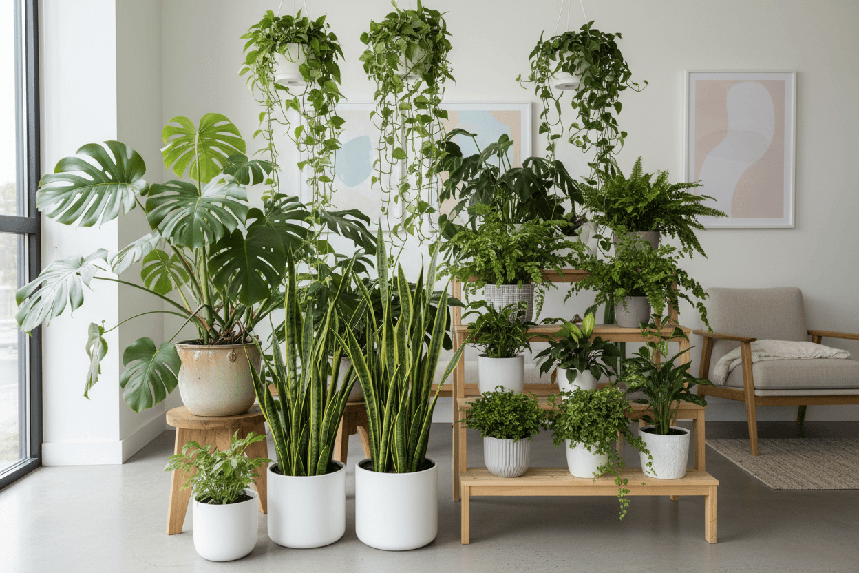 indoor plant collection