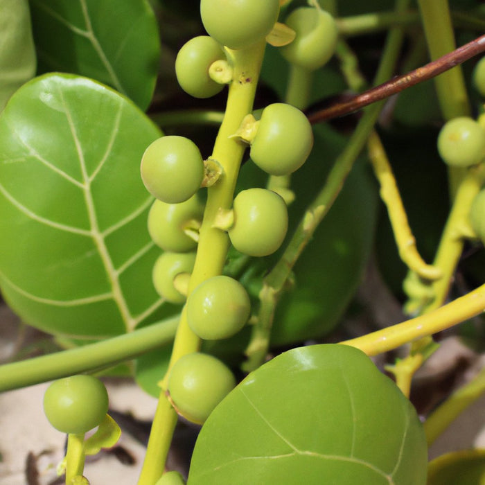 Striking Variegated Coccoloba Uvifera Plant - Add Color to Your Garden Today!