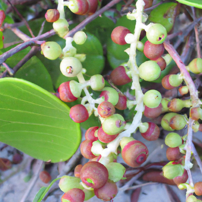 Striking Variegated Coccoloba Uvifera Plant - Add Color to Your Garden Today!